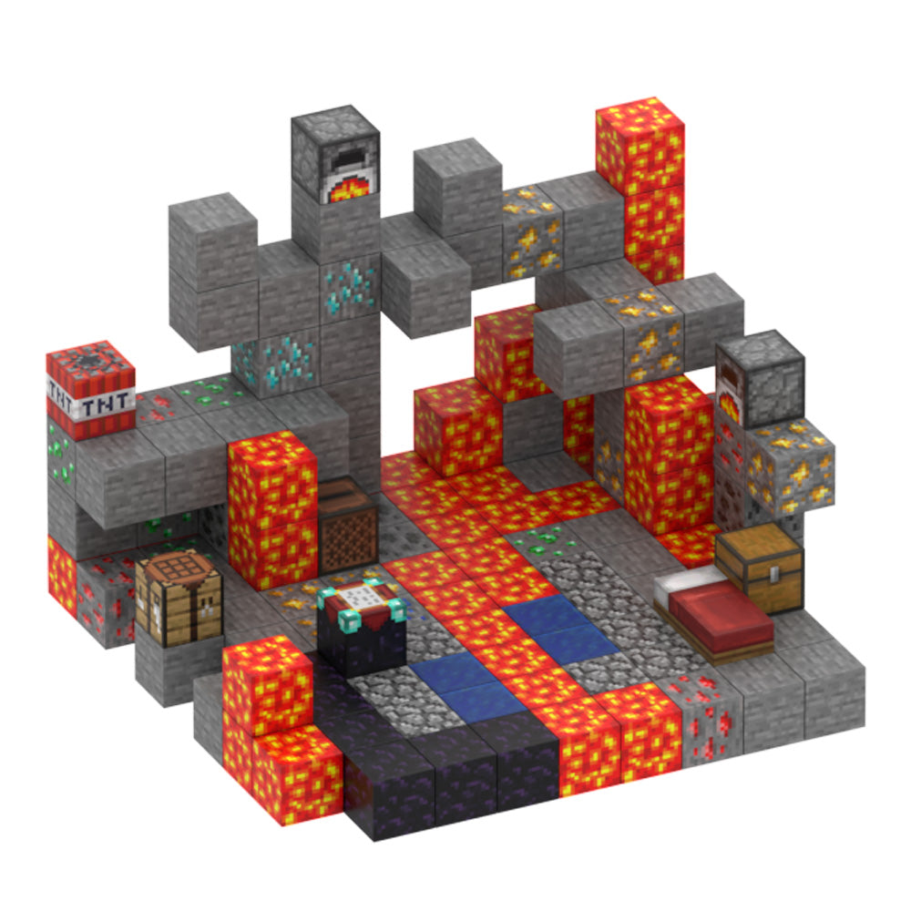 Mine Cave Adventure (143pcs) - Magnetic Blocks Inspired by Minecraft
