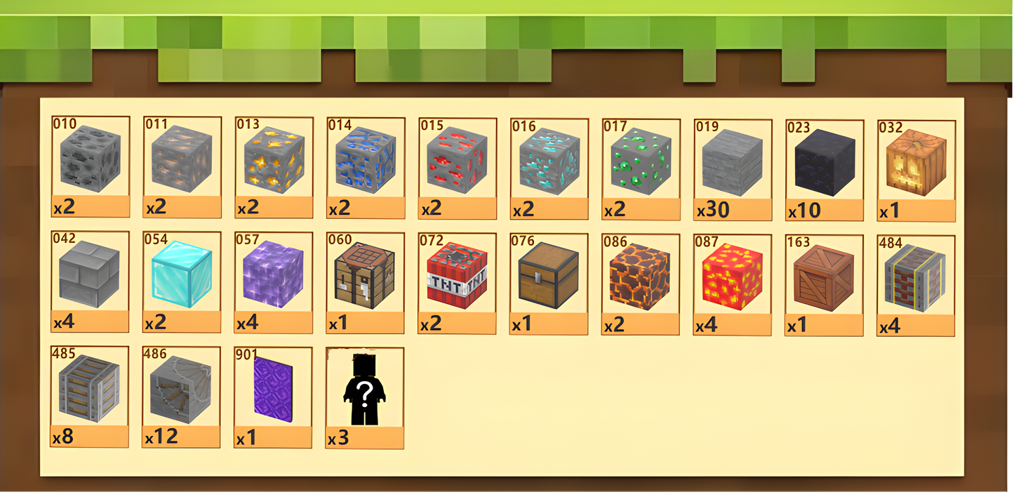 Track Gateway (100pcs) - Magnetic Blocks Inspired by Minecraft