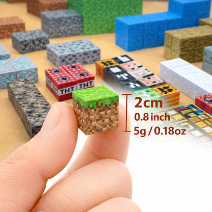Исследование Нижнего мира (132 детали) - магнитные блоки по мотивам Minecraft