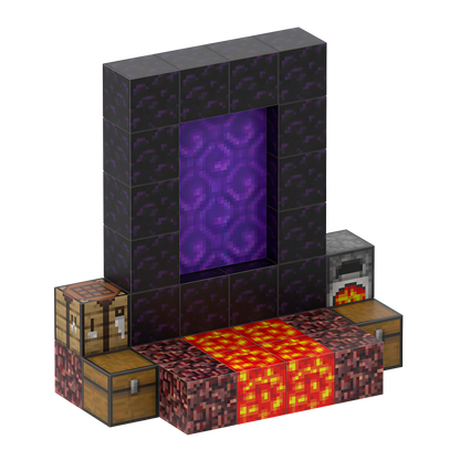 Hell Gate (32pcs) - Magnetic Blocks Inspired by Minecraft