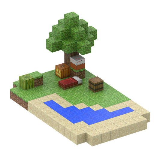 Beach (128pcs) - Magnetic Blocks Inspired by Minecraft