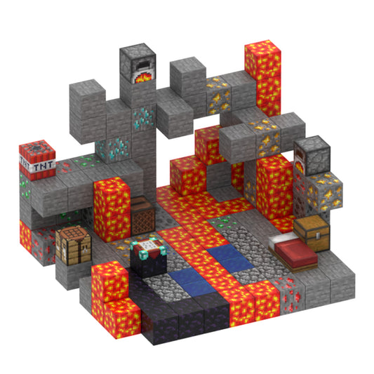 Mine Cave Adventure (143pcs) - Magnetic Blocks Inspired by Minecraft