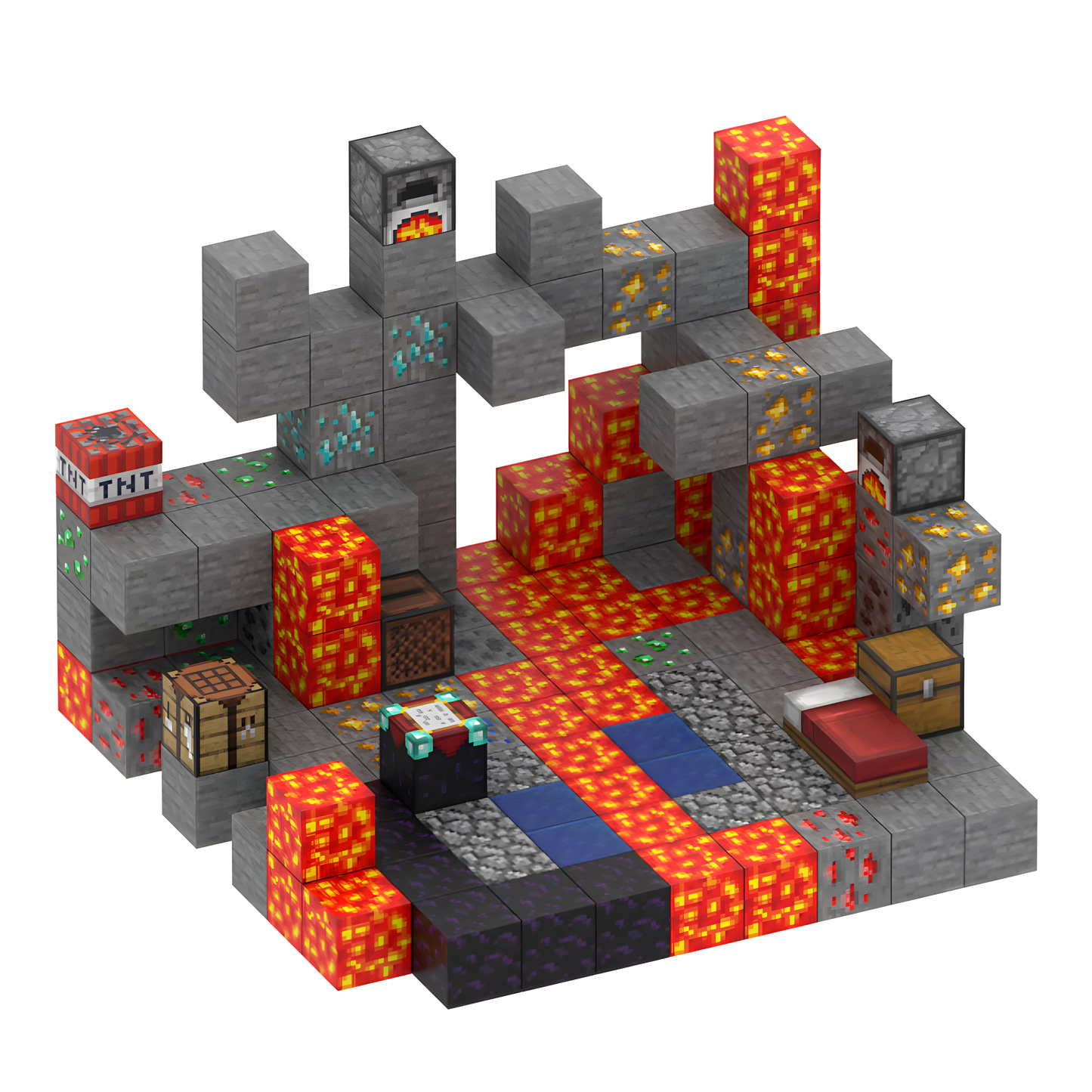 Mine Cave Adventure (143pcs) - Magnetic Blocks Inspired by Minecraft