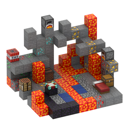 Mine Cave Adventure (143pcs) - Magnetic Blocks Inspired by Minecraft