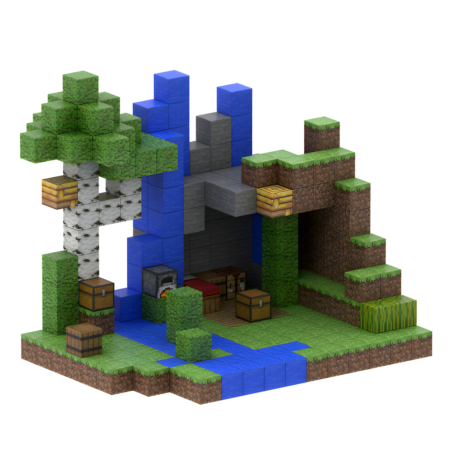 Jungle Creek (300pcs) - Magnetic Blocks Inspired by Minecraft