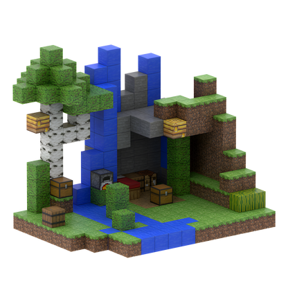 Jungle Creek (300pcs) - Magnetic Blocks Inspired by Minecraft