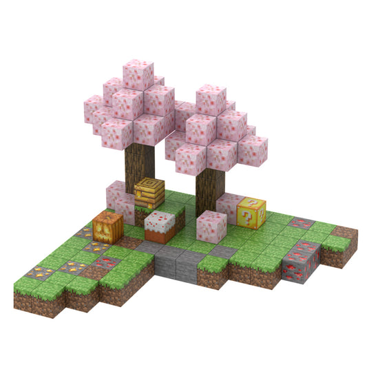 Sakura (128pcs) - Magnetic Blocks Inspired by Minecraft