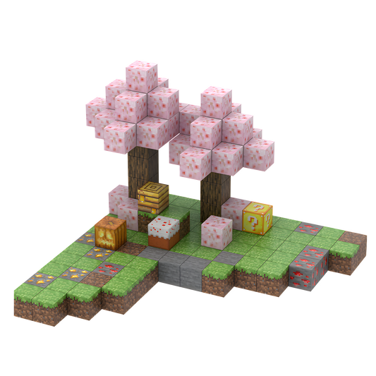 Sakura (128pcs) - Magnetic Blocks Inspired by Minecraft