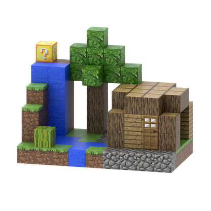 Creek Cabin (107pcs) - Magnetic Blocks Inspired by Minecraft