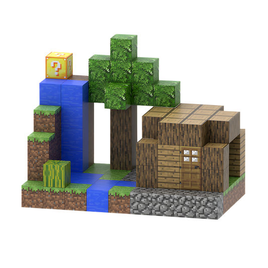 Creek Cabin (107pcs) - Magnetic Blocks Inspired by Minecraft