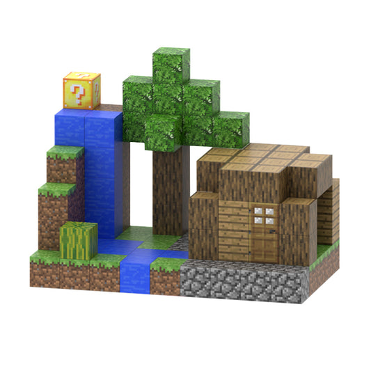 Creek Cabin (107pcs) - Magnetic Blocks Inspired by Minecraft