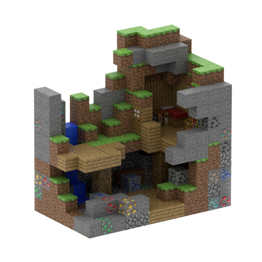 Abandoned Mine Exploration (375pcs) - Magnetic Blocks Inspired by Minecraft