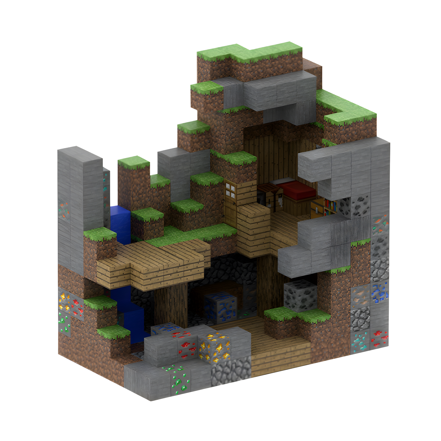 Abandoned Mine Exploration (375pcs) - Magnetic Blocks Inspired by Minecraft