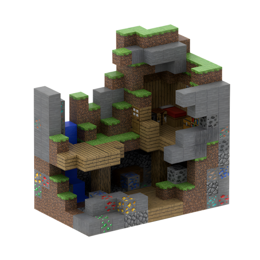 Abandoned Mine Exploration (375pcs) - Magnetic Blocks Inspired by Minecraft