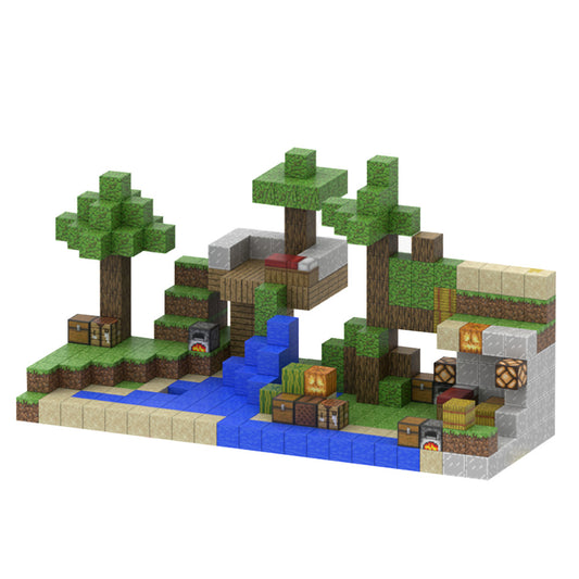 Jungle Beach (400pcs) - Magnetic Blocks Inspired by Minecraft