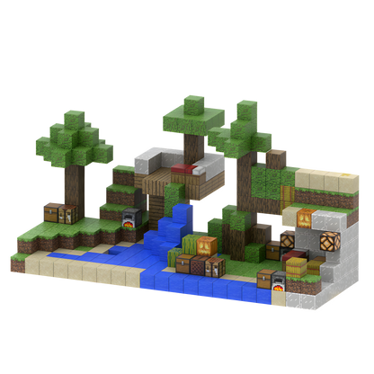 Jungle Beach (400pcs) - Magnetic Blocks Inspired by Minecraft
