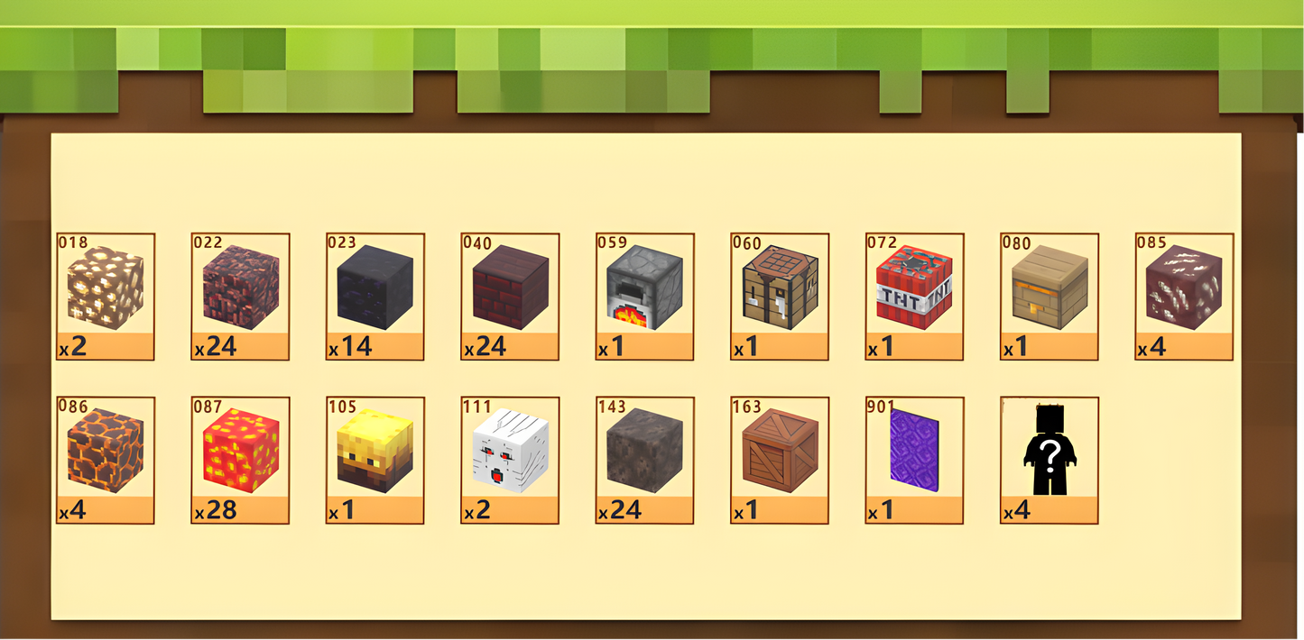 Nether Exploration (132pcs) - Magnetic Blocks Inspired by Minecraft