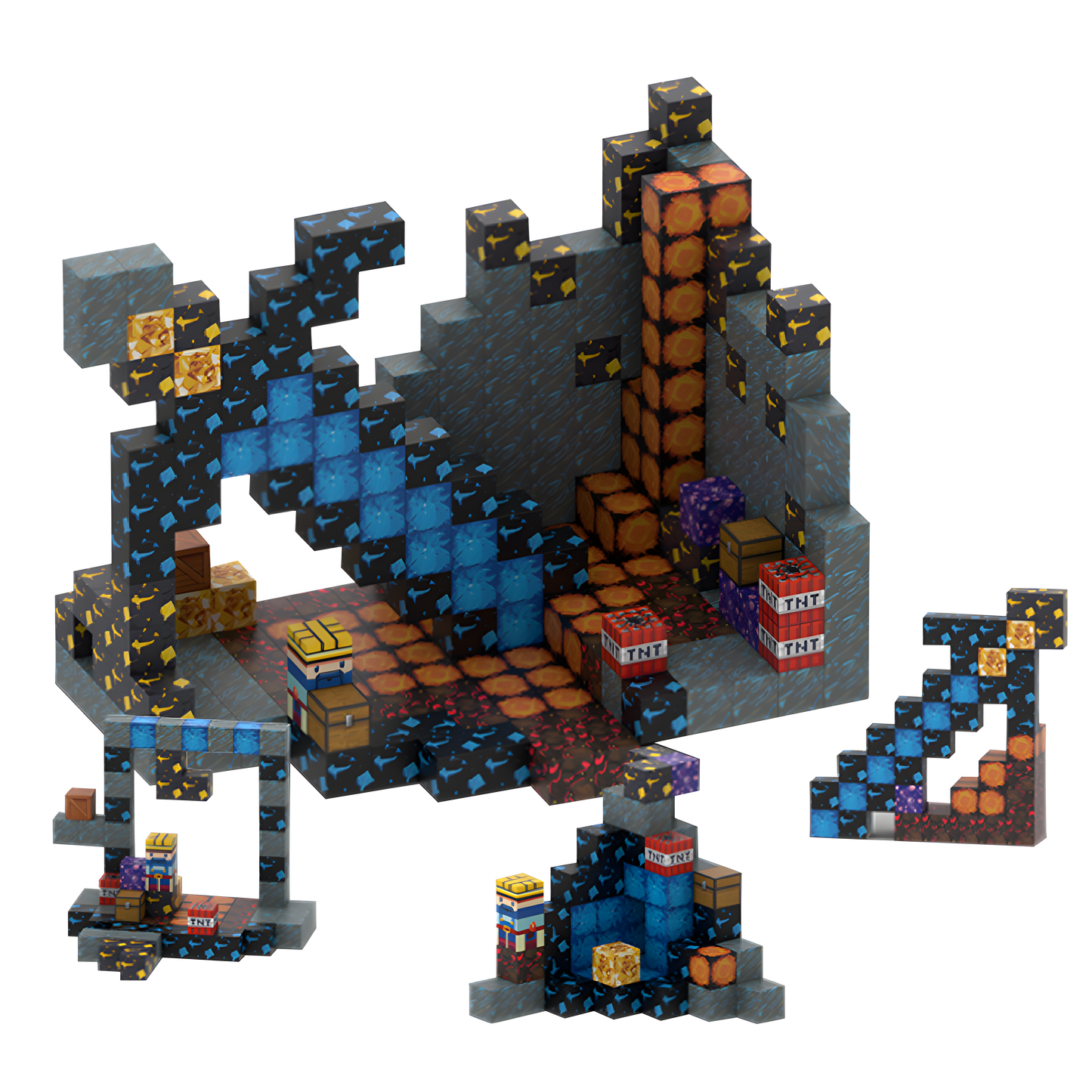 Forbidden Mine zone (320pcs) - Magnetic Blocks Inspired by Minecraft